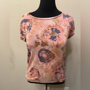 Handmade Geode Tie Dye Ice Dye Shirt Womens Size M Short sleeve Daily Ritual